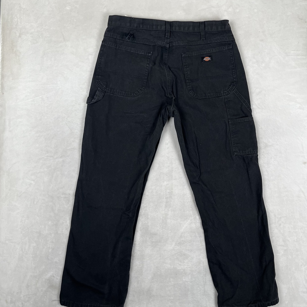 Dickies Carpenter Pants Mens 36x30 Black Relaxed Fit Canvas Utility Workwear